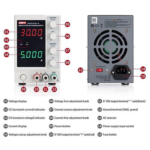 UNI-T UTP3315TFL-II 30V 5A Ayarlanabilir Dc G Kayna