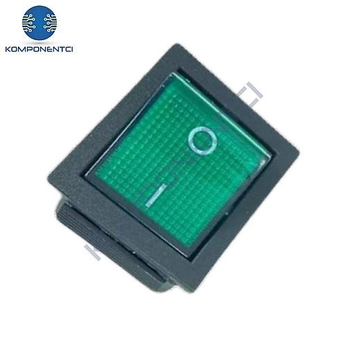 IC-104 Geni� I��kl� Anahtar On Off Switch 4P Ye�il