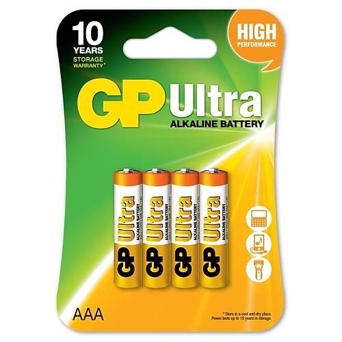 GP LR03 1.5V Ultra Alkalin AAA �nce Kalem Pil 4'l�