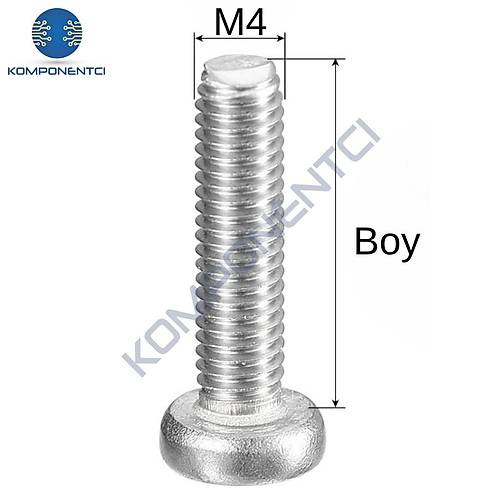 M4X10mm YSB Vida � DIN7985 (Y�ld�z Silindir Ba�l� Civata) 10 Adet