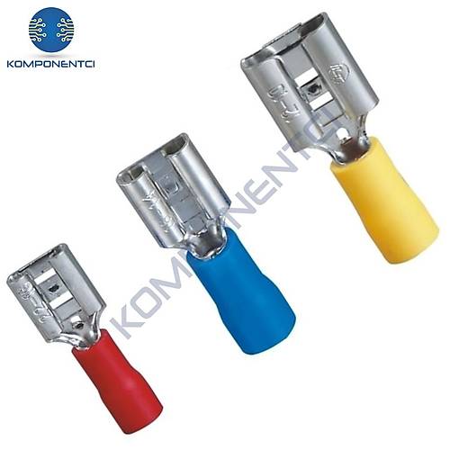 Gwest Di�i Faston Tip �zoleli Kablo Ucu GFD-1288 0.50-1.50mm K�rm�z� 200 Adet