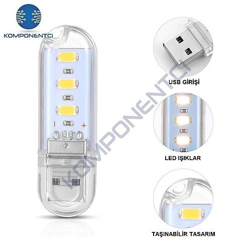 Portatif Mini Usb Led Ik Gece Okuma Kamp Lambas