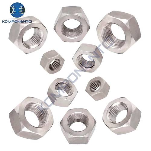 M4�Alt�k��e Beyaz �elik Somun DIN934