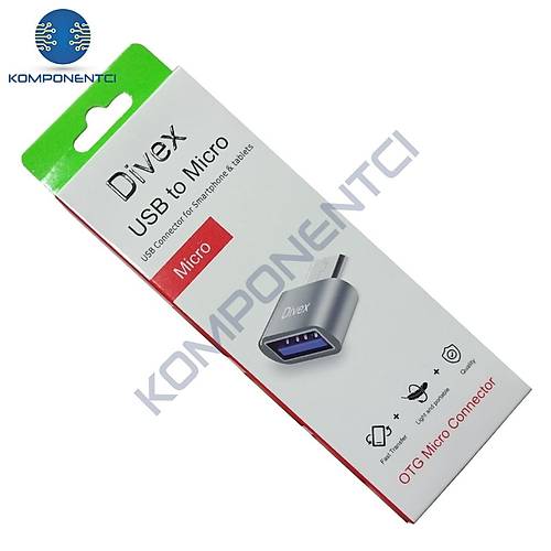 Divex Usb to Micro OTG Micro Konnekt�r Gri DO-180