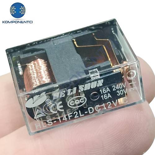 12V 16A Tek Kontak R�le - HLS-14F2L-DC12V-C