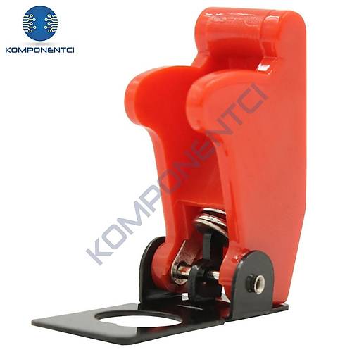 IC-161B Toggle Switch Emniyet Kapa 12mm ap Krmz