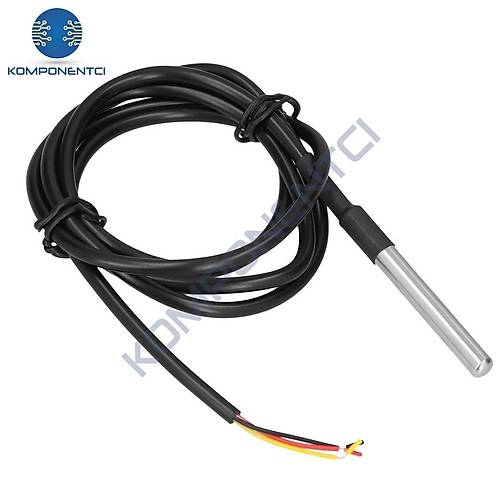 DS18B20 Su Ge�irmez S�cakl�k Sens�r� 5 metre