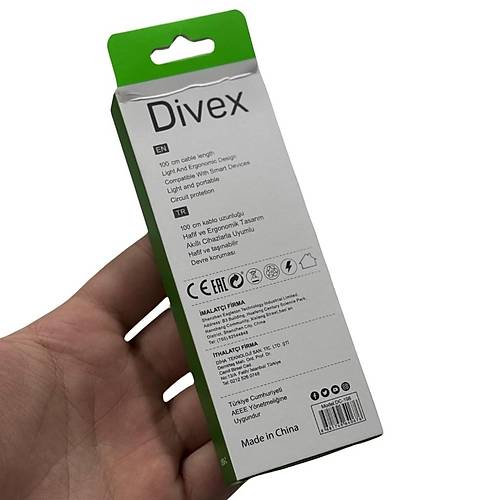 Divex 3A Type-C H�zl� �arj Ve Data Kablosu 1m DC-102