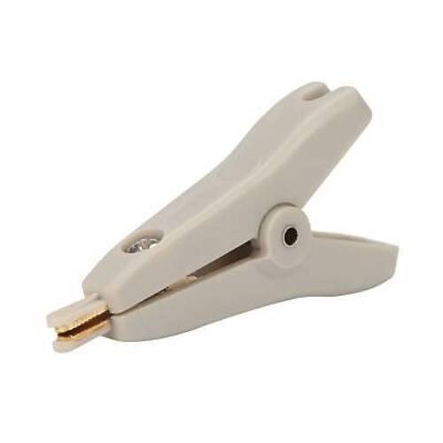 Alt�n Kaplama K���k Test Klipsi - Gri Krokodil