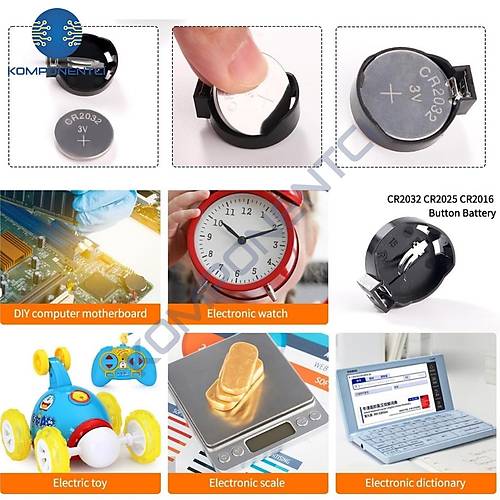 IC-233K1 CR2032 Pil Yata�� Saat Pili Yuvas� Yat�k