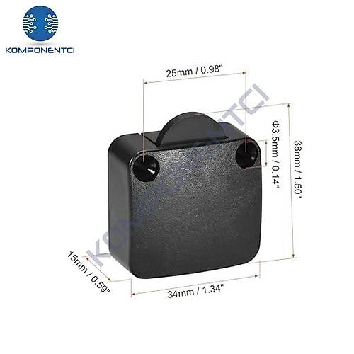IC-187E Ters Dolap Anahtar� S�va �st� Kapak Switch Siyah