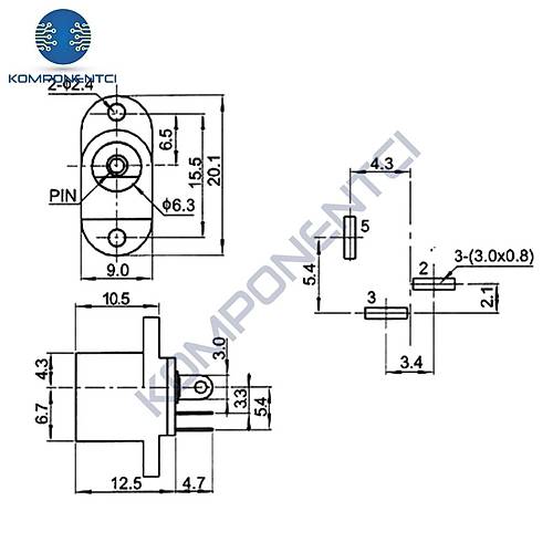 IC-258F DC Jak 2.1mm Kulakl� Tip