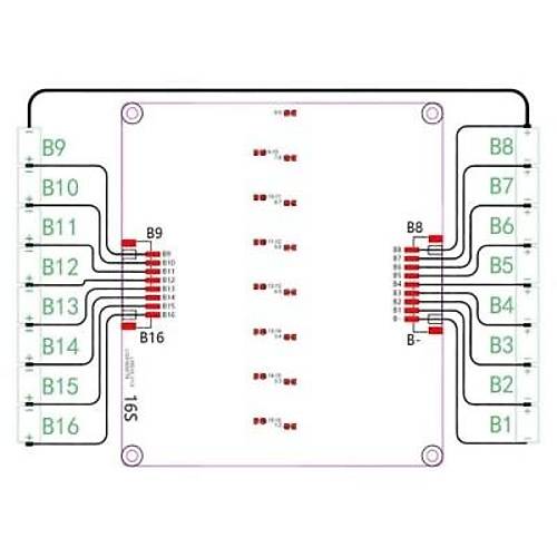 16S Li-ion & 18650 & Lifepo4 BMS Batarya Koruyucu Balans Devresi