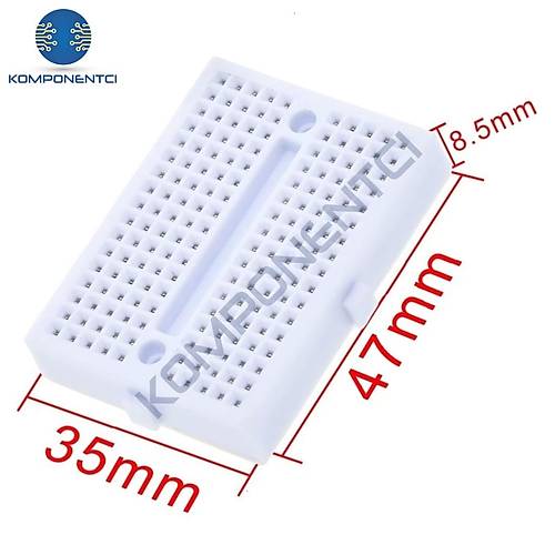 Mini Breadboard Yapkanl 170 Pin Beyaz