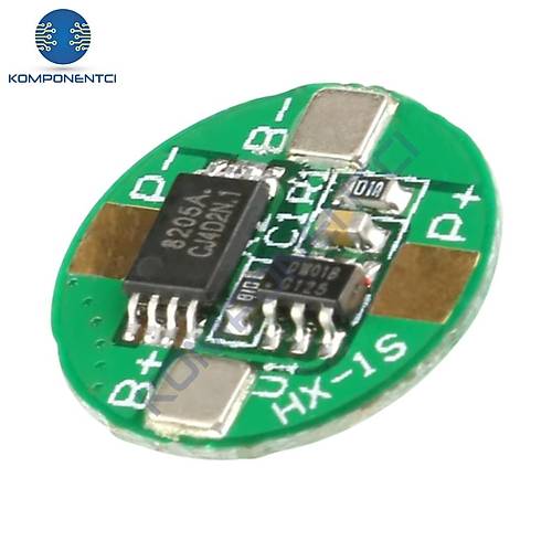1S 2.5A BMS 3.7V 18650 Lityum Pil �arj Koruma Devresi