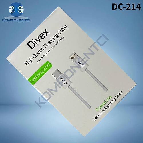Divex 27W Type-C to Lightning  Y�ksek H�zl�  �arj Kablosu DC-214