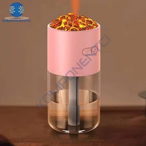 Divex Yanarda� G�r�n�ml� Hava Nemlendirici Volcano Humidifier Pembe H-42