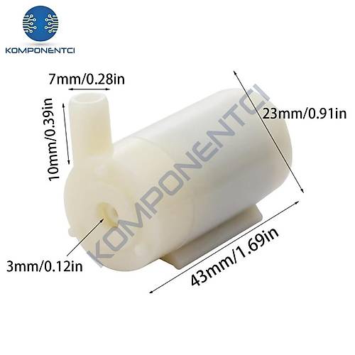 Mini Dalg Su Pompas 5V Akvaryum Pompas Yatay