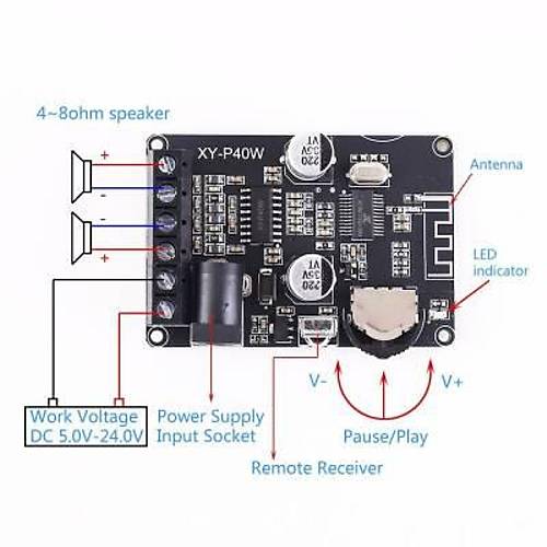 XY-P40W Bluetooth Amfi Mod�l� Amplifikat�r Devresi