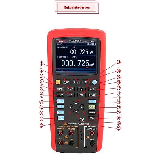 UNI-T UT725 ok levli Proses Kalibratr