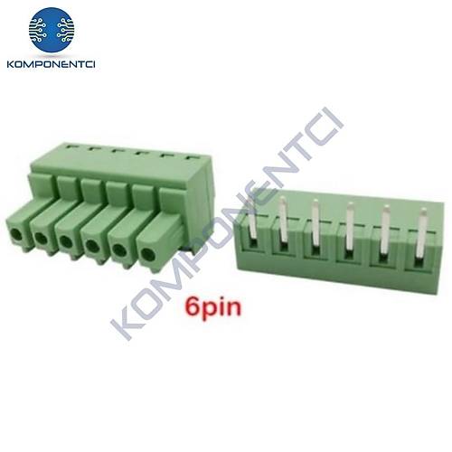 6 Pin 3.81mm Gemeli 90C Takm Klemens