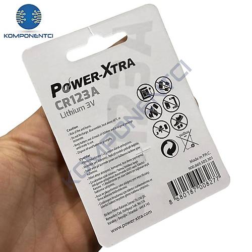 Power-Xtra CR123A Lithium Pil - Tekli Blister