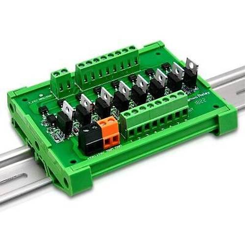 NPN 8'li Mosfet ��k�� G��lendirici Kart -  PLC DC Amplifier Board