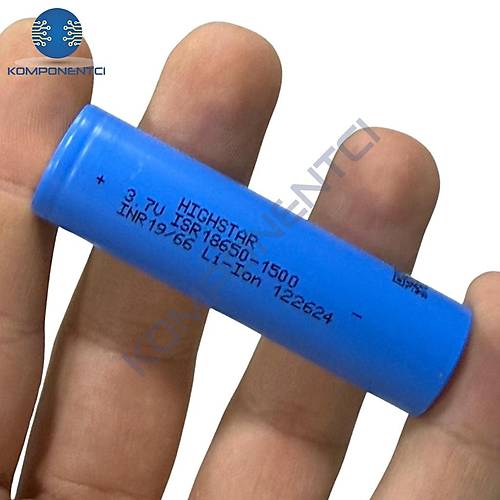 Highstar 18650 3.7V 1500 mAh Li-ion arj Edilebilir Pil
