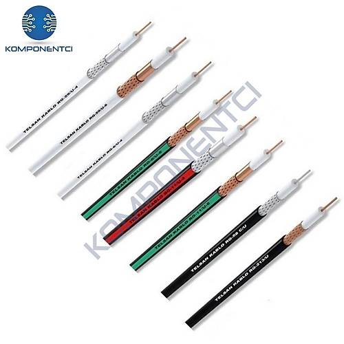RG 6 / U-6 Koaksiyel Uydu Kablosu 1m