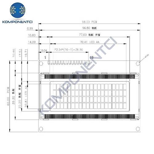 2004A LCD Display Mavi 4x20 Karakter LCD Ekran