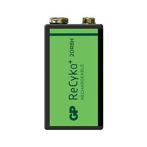 GP ReCyko+ 9V 200mAh �arj Edilebilir Pil