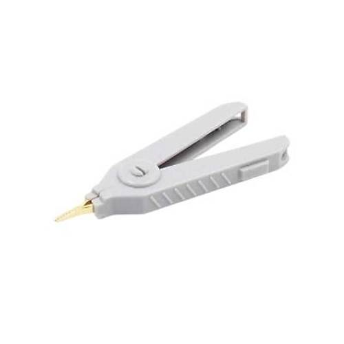 Alt�n Kaplama B�y�k Test Klipsi - Gri Krokodil