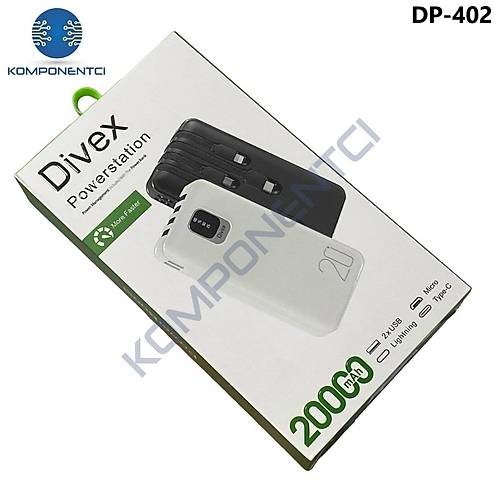 Divex 20000 mAh Powerbank 4 Farkl� Kablo ��k��l� DP-402