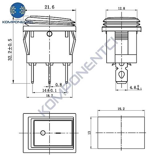 IC-118W Mini Ikl Krkl Anahtar 3P
