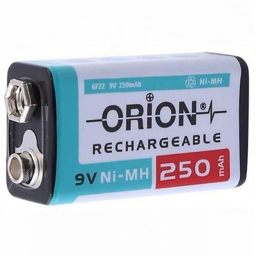 Orion 9V 250mAh Ni-Mh arj Edilebilir Pil 1 Adet