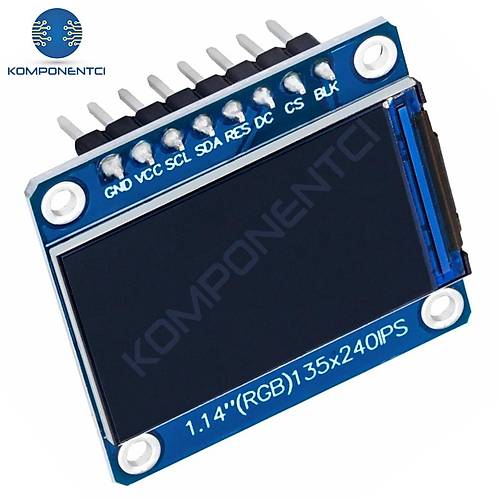 1.14 inch ST7789V Chip 135240 RGB TFT IPS 8 Pin LCD Ekran Modl