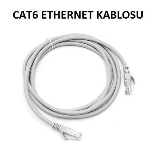 CAT6 UTP Patch Kablo Ethernet Kablosu Gri Renk 40 Metre