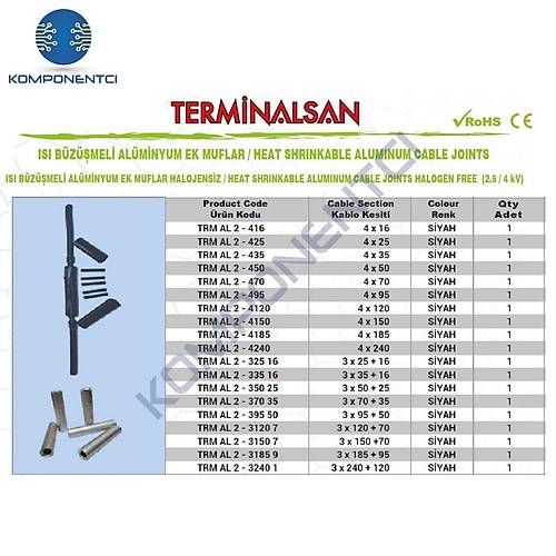 4 x 70 mm� Is� B�z��meli�Al�minyum �letkenli�Ek Muflar 1 Adet Siyah