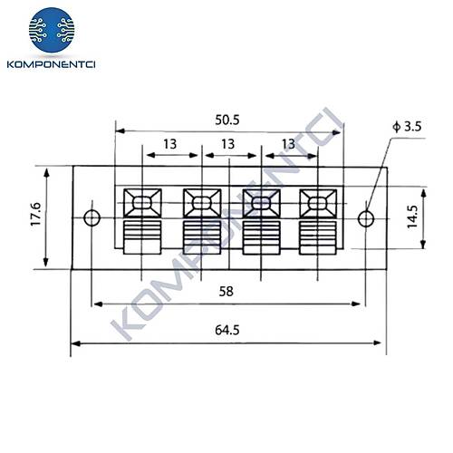 IC-250 Hoparl�r Klemensi 4'l� Hoparl�r Terminali