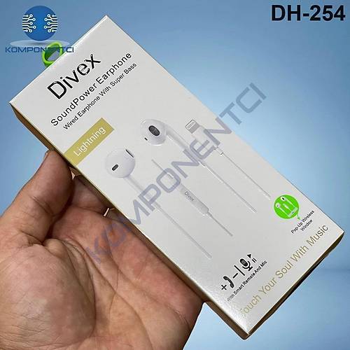Divex Apple-Iphone Uyumlu Lightning Kablolu Kulaklk DH-254