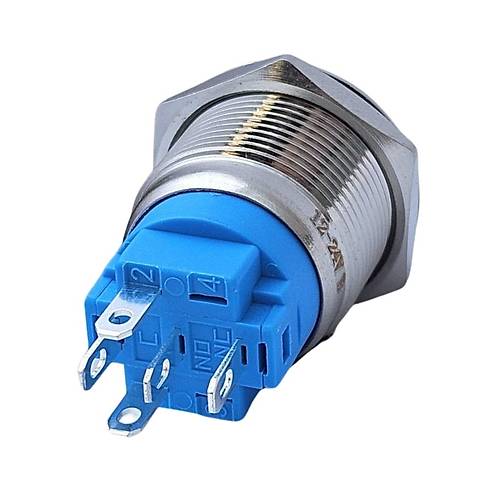 E1 19mm Metal Buton Kal�c�l� 12-24V K�rm�z� Led I��kl� 1NO/1NC