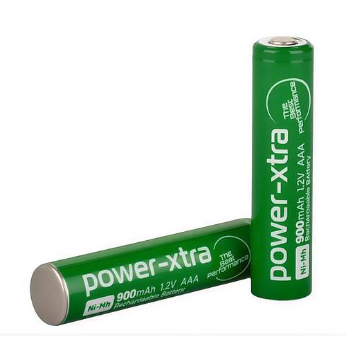 Power-Xtra 1.2V 900mAh NiMH D�z Kafa End�striyel AAA �arjl� �nce Kalem Pil