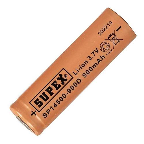 Supex 14500 3.7V 900mAh Li-ion �arjl� Pil (Ba�s�z)