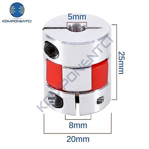 5x8mm Esnek �aft Kaplini 3D Printer Yaz�c� D20L25