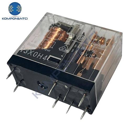 5V 5A Tek Kontak Omron Rle 8 Pin - G2R-2-DC5