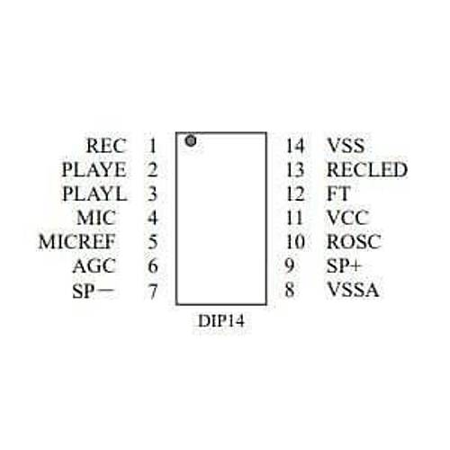 ISD1820PY DIP-14 Entegre | Komponentci