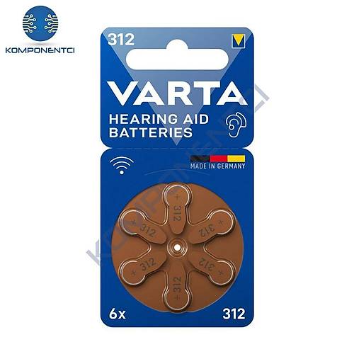 Varta 312 No Kulakl�k ve ��itme Cihazlar� Pili 6'l� Paket