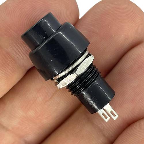 IC-190 Siyah Buton Yuvarlak Plastik Kalcl 10mm