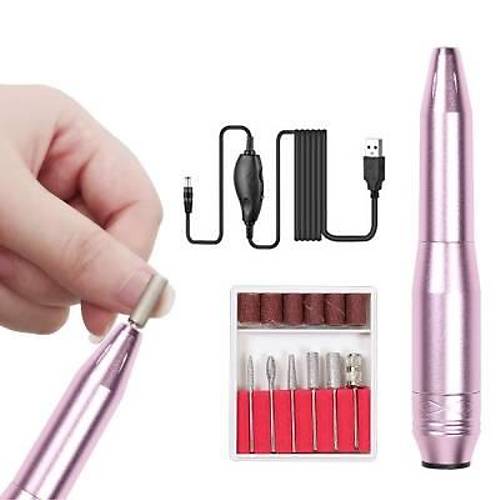 Elektrikli USB Al�minyum T�rnak T�rp� Seti - Manik�r Pedik�r
