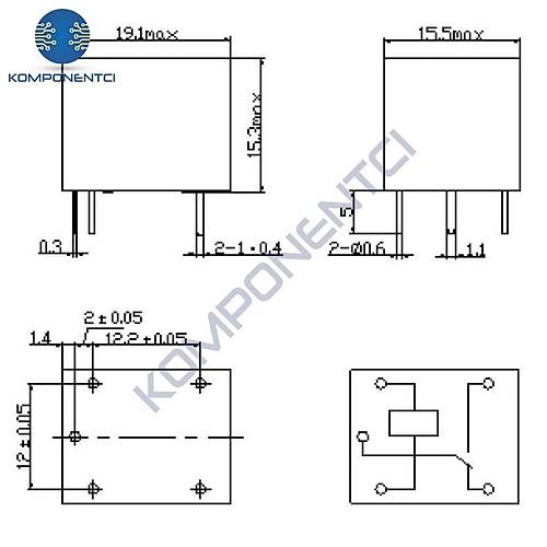 Songle 5V Minyon Spot R�le SRD-05VDC-SL-C